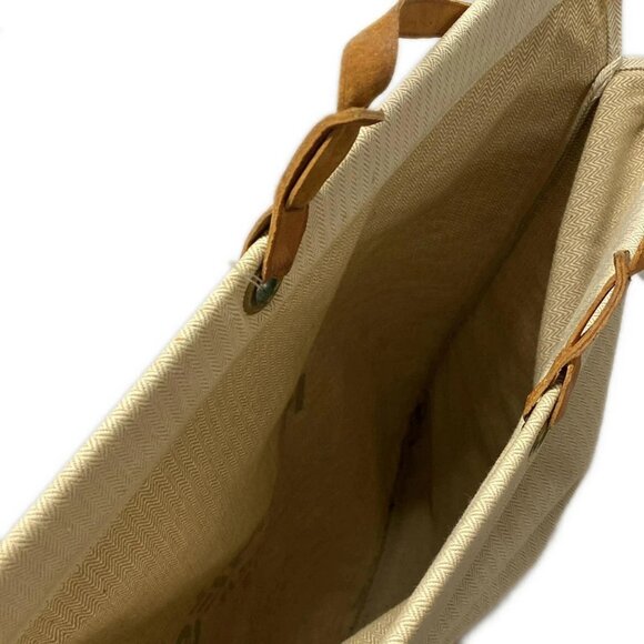 Auth HERMES Aline Cream Beige Cotton Leather Shoulder Bag - Picture 10 of 16